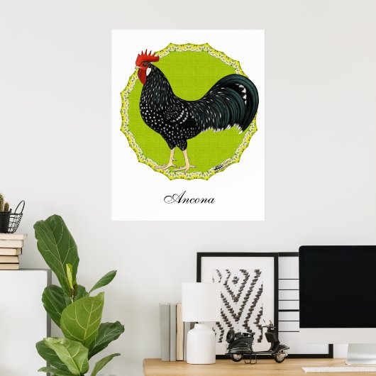 Ancona Rooster Poster (Thuiskantoor)