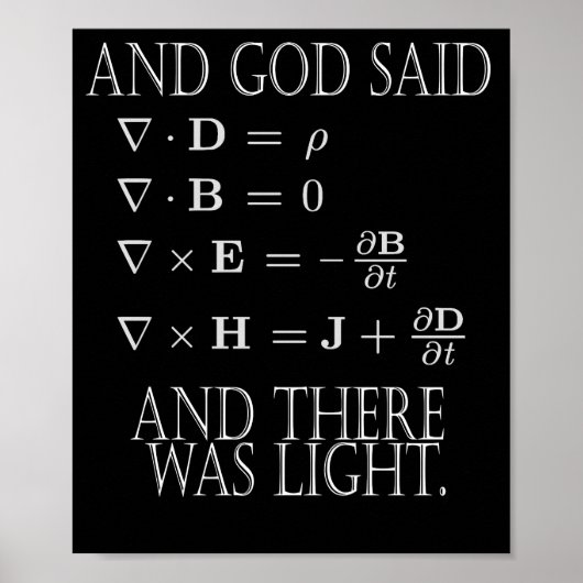 And God Said Maxwell Equation Poster (Voorkant)