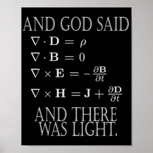 And God Said Maxwell Equation Poster