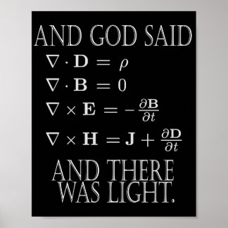 And God Said Maxwell Equation Poster