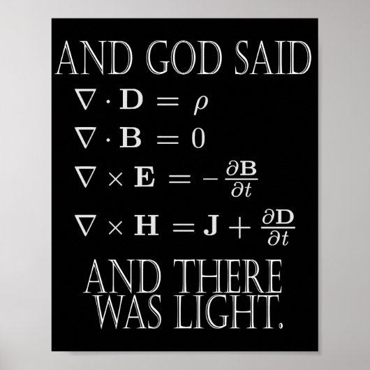 And God Said Maxwell Equation Poster (Voorkant)