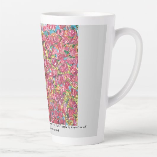 "And He Breathed On Them....Roses" latte mug  Latte Mok (Rechts)