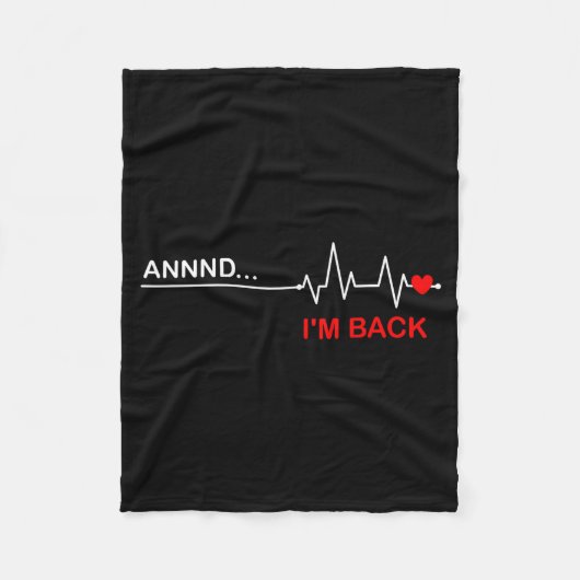 And… I'm Back Heart Warriors Heart Disease Awarene Fleece Deken (Voorkant)