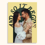 And So It Begins Arch Photo Citrus Wedding Save The Date<br><div class="desc">And So It Begins wedding save the date.</div>