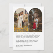 And So It Begins Retro Arch Photo Wedding Save The Date (Achterkant)