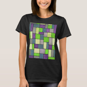 And Squares Contemporary Black Outline T-shirt