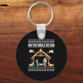 And The Angels Did Sing Nativity Christian Ugly Ch Sleutelhanger (Voorkant)