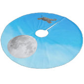 And The Elephant Jumped Over The Moon Tree Skirt Fleece Kerstboom Rok (Gekanteld)