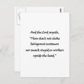 And the Lord sayeth Briefkaart (Voorkant / Achterkant)