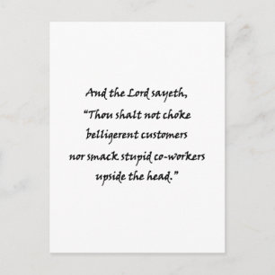 And the Lord sayeth Briefkaart