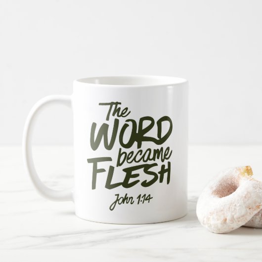 And the Word became Flesh 2 Koffiemok (Met donut)