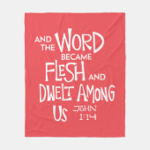 And the Word became Flesh Fleece Deken (Voorkant)