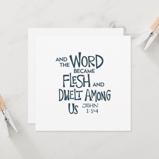And the Word became Flesh Kaart (Voorkant / Achterkant in situ)