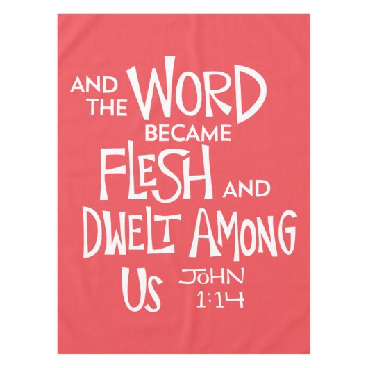 And the Word became Flesh Tafelkleed (Voorkant)