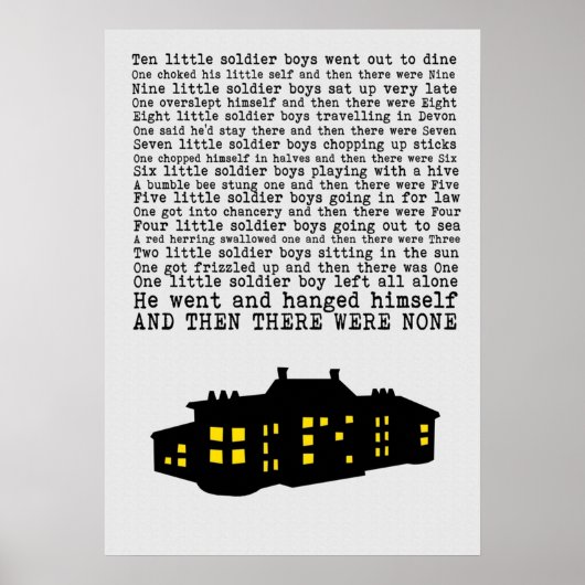 And Then There Were None Paper Effect Poster (Voorkant)