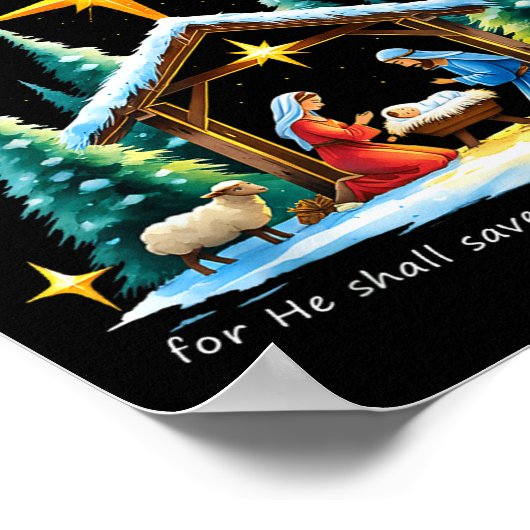 And Thou Shalt Call His Name Jesus Nativity Christ Poster (Hoek)