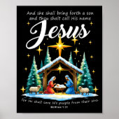 And Thou Shalt Call His Name Jesus Nativity Christ Poster (Voorkant)