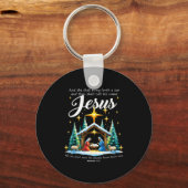 And Thou Shalt Call His Name Jesus Nativity Christ Sleutelhanger (Voorkant)