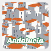 Andalucia 3 vierkante sticker (Voorkant)