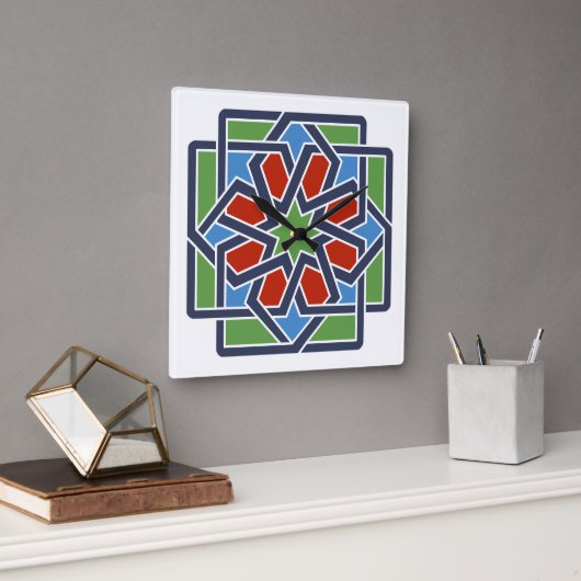 Andalucia 4 vierkante klok (Kantoor)