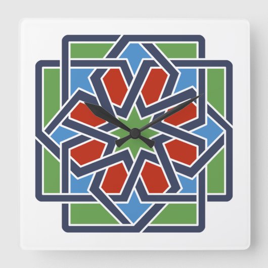 Andalucia 4 vierkante klok (Voorkant)