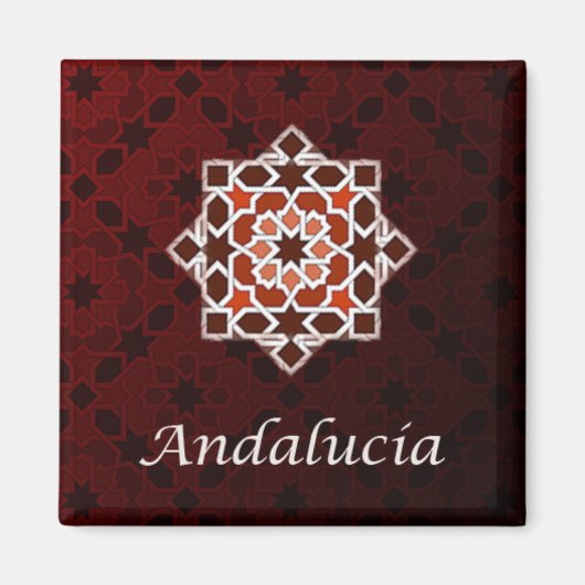 Andalucía en el azulejo de geometría de mosaico magneet (Voorkant)