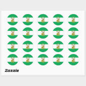 Andalucia Flag Ronde Sticker (Vel)