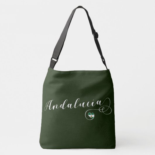 Andalucía Heart Flag, Andalusië, Spanje Crossbody Tas (Achterkant)