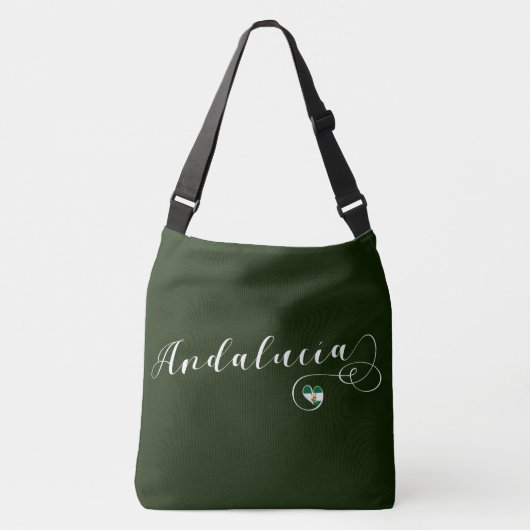 Andalucía Heart Flag, Andalusië, Spanje Crossbody Tas (Voorkant)