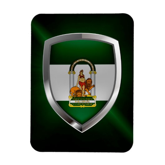 Andalucía Metallic Emblem Magneet (Verticaal)