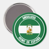 Andalucía Round Emblem Magneet (Voorkant / Achterkant)
