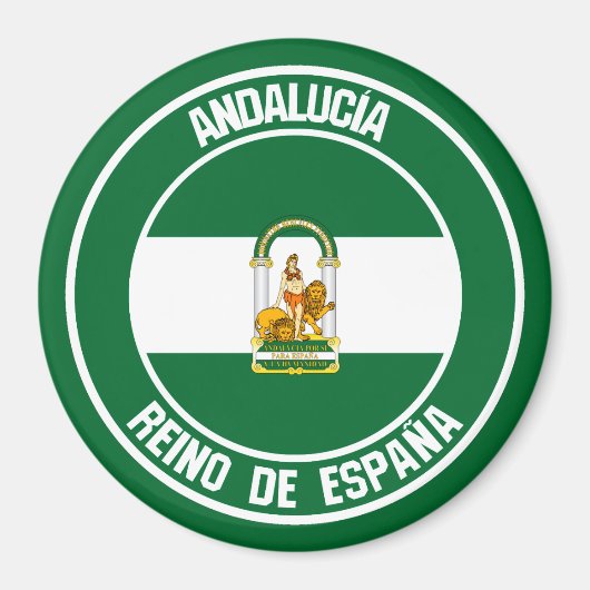 Andalucía Round Emblem Magneet (Voorkant)