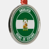 Andalucía Round Emblem Metalen Ornament (Rechts)