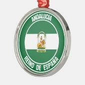 Andalucía Round Emblem Metalen Ornament (Links)
