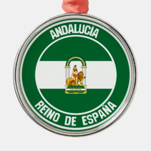 Andalucía Round Emblem Metalen Ornament