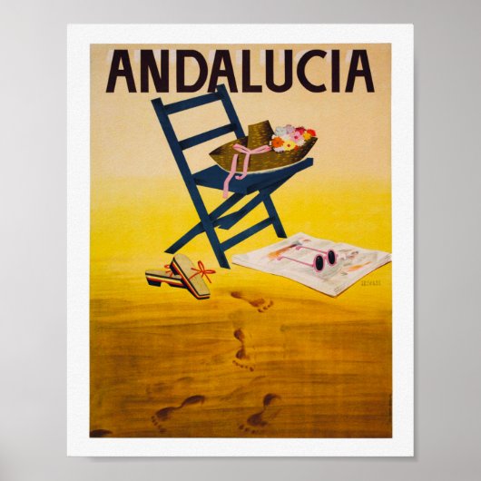 Andalucia Spain Vintage Travel Poster (Voorkant)