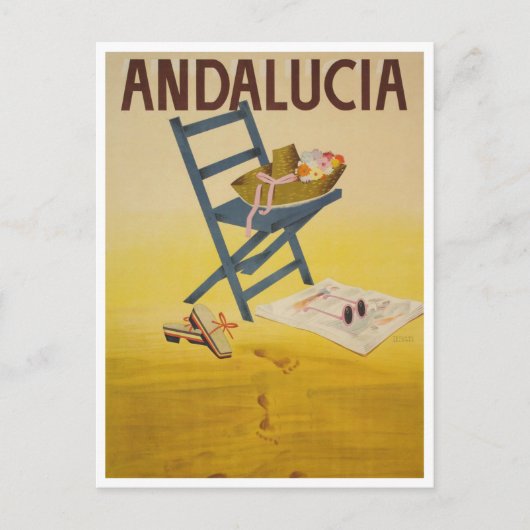 Andalucia, Spanje Vintage Travel Briefkaart (Voorkant)
