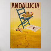 Andalucia, Spanje Vintage Travel Poster (Voorkant)