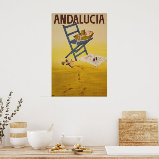 Andalucia, Spanje Vintage Travel Poster (Keuken)
