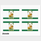 Andalucia (Spanje) Vlag Rechthoekige Sticker (Vel)