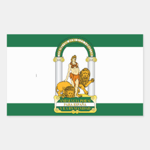 Andalucia (Spanje) Vlag Rechthoekige Sticker
