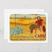 Andalucia van de postale Cadiz door RetroCharms Briefkaart (Voorkant / Achterkant)