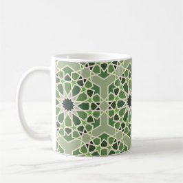 Andalucian Green Arabesque-styled patroon Koffiemok
