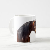 andalusiaanse hengst wit koffiemok (Voorkant links)
