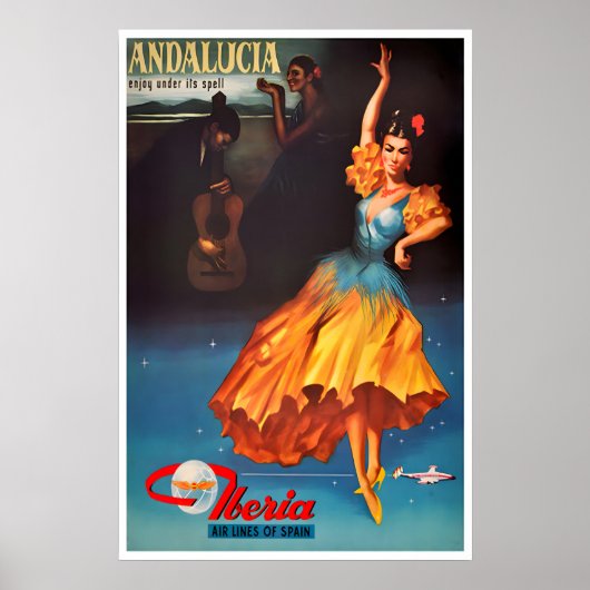 Andalusiaanse print Spaanse danseres Kunst Spanje (Voorkant)