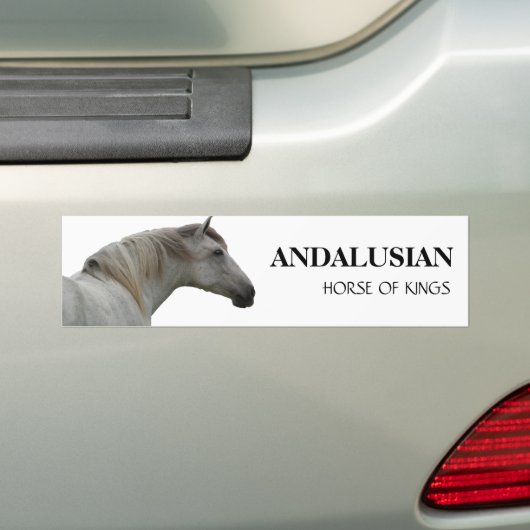 ANDALUSIAN HORSE 2 BUMPERSTICKER (Op auto)