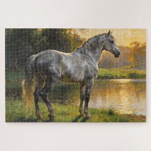 Andalusian Stallion by the Lake Legpuzzel (Horizontaal)