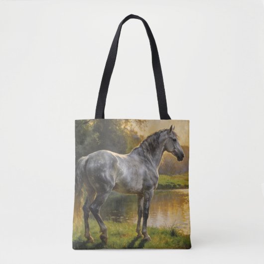 Andalusian Stallion by the Lake Tote Bag (Voorkant)