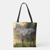 Andalusian Stallion by the Lake Tote Bag (Achterkant)