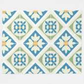 Andalusian Tiles 13 Fleece Deken (Voorkant (Horizontaal))